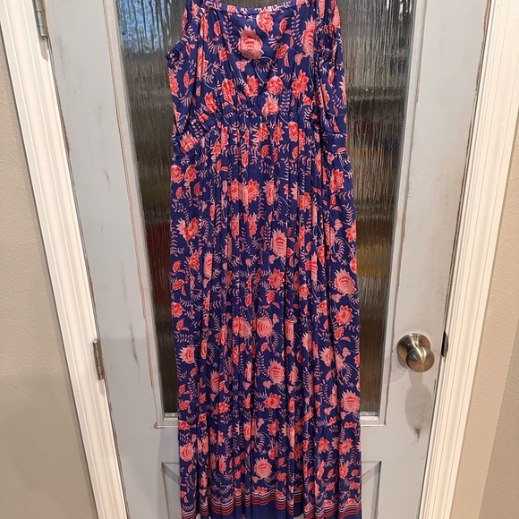 NWT XiRENA Vibrant Bardot Bleu Fleur Floral Midi Dress (Size Small) - Picture 8 of 14
